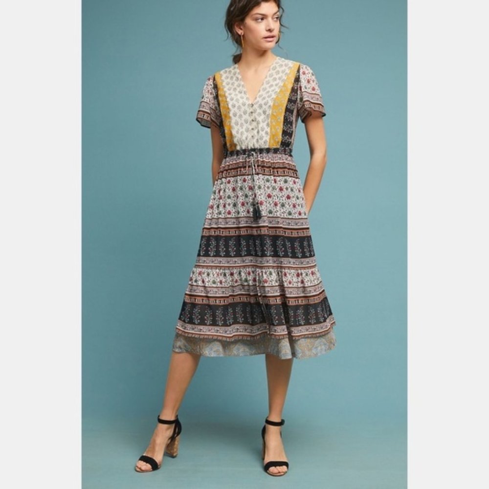 Anthropologie One September Boho Midi Dress M